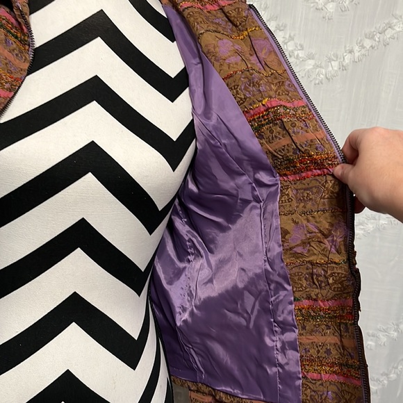 Coldwater Creek Bohemian Tweed Floral Blazer Size Petite Small - Picture 9 of 12